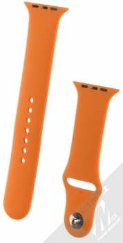 1Mcz Silikonový sportovní řemínek pro Apple Watch 42mm, Watch 44mm tmavě oranžová (burnt orange)
