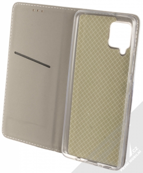 1Mcz Trendy Book Temný les v mlze 1 flipové pouzdro pro Samsung Galaxy A42 5G šedá (grey) otevřené