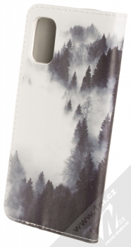 1Mcz Trendy Book Temný les v mlze 2 flipové pouzdro pro Samsung Galaxy A41 bílá (white) zezadu