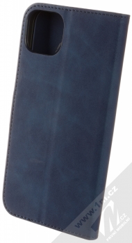 1Mcz Velvet Book flipové pouzdro pro Apple iPhone 14 Plus tmavě modrá (dark blue) zezadu