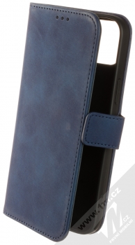 1Mcz Velvet Book flipové pouzdro pro Apple iPhone 14 Plus tmavě modrá (dark blue)