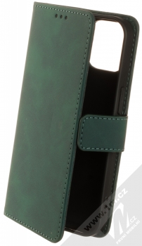 1Mcz Velvet Book flipové pouzdro pro Apple iPhone 15 tmavě zelená (dark green)