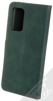 1Mcz Velvet Book flipové pouzdro pro Samsung Galaxy A33 5G tmavě zelená (dark green) zezadu