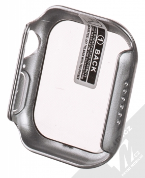 1Mcz Watch Cover Glass ochranný kryt s tvrzeným sklem pro Apple Watch 41mm stříbrná (silver) zezadu