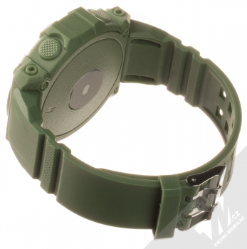 1Mcz Watch FD68 chytré hodinky armádní zelená (khaki green) rozepnuté zezadu