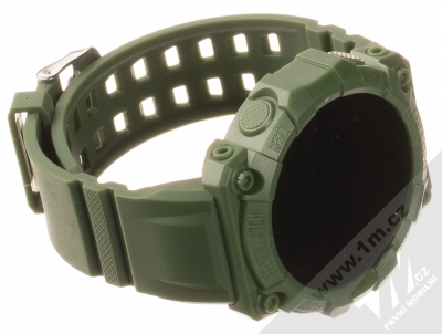 1Mcz Watch FD68 chytré hodinky armádní zelená (khaki green) rozepnuté