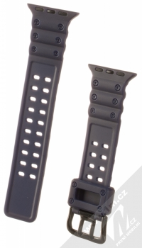 1Mcz Waves silikonový řemínek pro Apple Watch 38mm, Watch 40mm, Watch 41mm tmavě modrá (navy blue)
