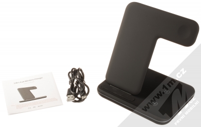 1Mcz Wireless Charger Light 3in1 15W dokovací stanice pro Apple iPhone, Apple Watch a Apple AirPods i další Bluetooth sluchátka černá (black) balení