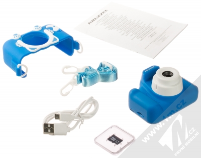 1Mcz X200 dětský fotoaparát s kamerou modrá (blue) balení