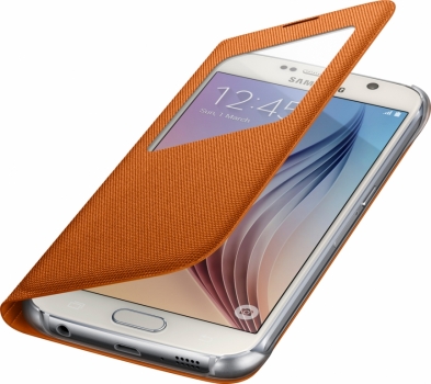 Samsung EF-CG920BOEGWW S-View Cover Fabric textilní originální flipové pouzdro pro Samsung Galaxy S6 SM-G920F