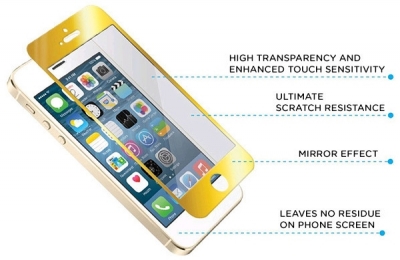 Glass-M Shield 9H Colorful ochranné tvrzené sklo na displej pro Apple iPhone 5, iPhone 5S vrstvy