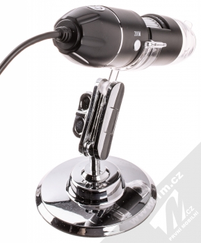 1Mcz DM-8611 digitální mikroskop 1600x černá stříbrná (black silver) zezadu