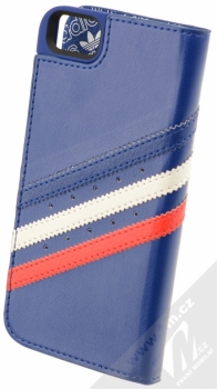 Adidas Booklet Case flipové pouzdro pro Apple iPhone 5, iPhone 5S, iPhone SE (B36849) modro bílá (blue white red) zezadu