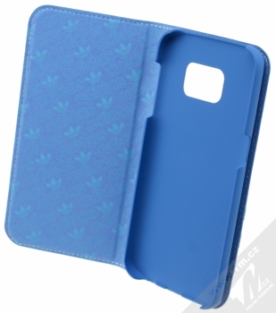 Adidas Booklet Case flipové pouzdro pro Samsung Galaxy S7 (BH8656) modrá bílá (blue white) otevřené