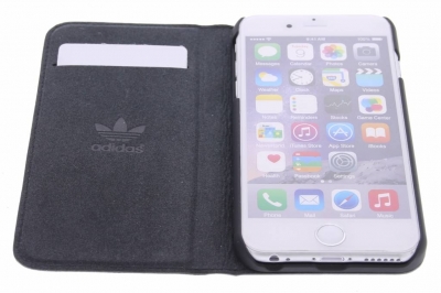 Adidas Booklet Case Silk Bird flipové pouzdro pro Apple iPhone 6, iPhone 6S (AN4607) modro zelená (green bird)
