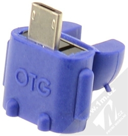 Aligator OTG redukce microUSB na USB - miniaturní Android robot modrá (blue) microUSB konektor