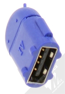 Aligator OTG redukce microUSB na USB - miniaturní Android robot modrá (blue) USB konektor