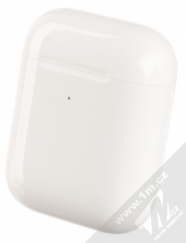 Apple AirPods (2019) headset stereo sluchátka s pouzdrem podporující bezdrátové nabíjení bílá (white) nabíjecí pouzdro