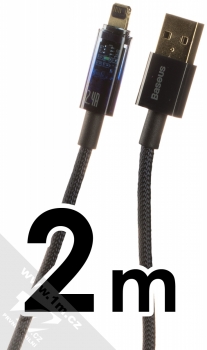 Baseus Explorer opletený USB kabel délky 2 metry s Apple Lightning konektorem (CATS000503) tmavě modrá (dark blue)