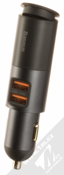 Baseus Share Together Lighter Car Charger nabíječka do auta 120W s s 1x CL a 2x USB výstupy (CCBT-D0G) šedá (gray)