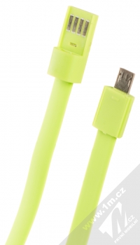 Blue Star Bracelet malý USB kabel s microUSB konektorem ve formě náramku na ruku zelená (green) konektory