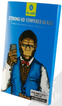 Blueo 5D Mr. Monkey Strong HD Tempered Glass ochranné tvrzené sklo na kompletní displej pro Apple iPhone XR černá (black) krabička