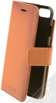Bugatti Zurigo Full Grain Leather Booklet Case flipové pouzdro z pravé kůže pro Apple iPhone 7, iPhone 8 hnědá (cognac)