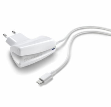 CellularLine Charger Ultra 2A nabíječka do sítě s Lightning konektorem pro Apple iPhone, iPad, iPod (licence MFi) bílá (white)