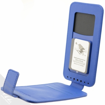 CellularLine Flap Uni Agenda 3XL univerzální flipové pouzdro pro mobilní telefon, mobil, smartphone modrá (blue) otevřené