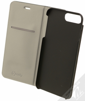 Celly Air Vera Pelle flipové pouzdro pro Apple iPhone 7 Plus černá (black) otevřené
