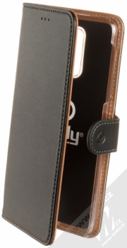 Celly Wally kožené pouzdro pro Samsung Galaxy A6 Plus (2018) černá (black)