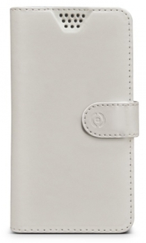 Celly Wally Unica XXL univerzální flipové pouzdro pro mobilní telefon, mobil, smartphone bílá (white)