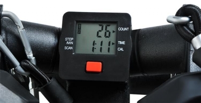 1Mcz Stepper s fitness gumami a LCD displejem černá (black)