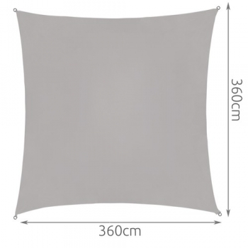 1Mcz Stínící plachta proti slunci 3,6 x 3,6m šedá (grey)