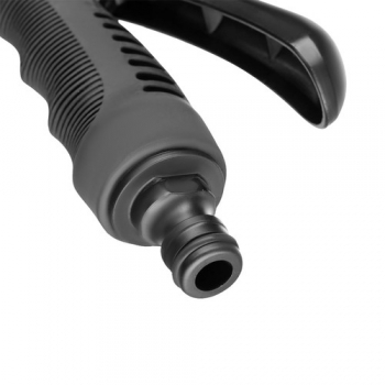 1Mcz Zahradní flexibilní hadice s pistolí, úchytem, kovovými koncovkami a pouzdrem 15m černá (black)