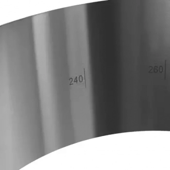 1Mcz SNA-1995 Nastavitelná forma na dort kulatá nerezová 18-30cm stříbrná (silver)