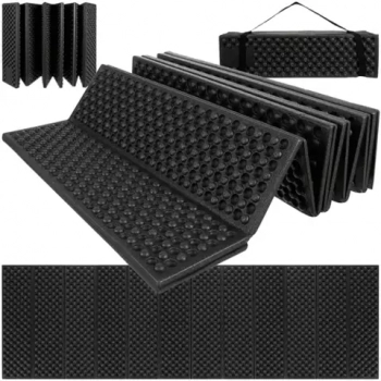 1Mcz Skládací podložka na spaní - karimatka 180 x 60 x 2cm černá (black)