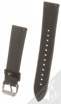 Dahase Fine Leather Strap kožený pásek na zápěstí pro Xiaomi Amazfit 2 Stratos černá (black) zezadu