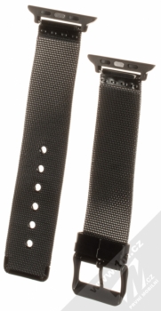 Dahase Milanese Buckle pásek z leštěného kovu na zápěstí pro Apple Watch 42mm černá (black) zezadu