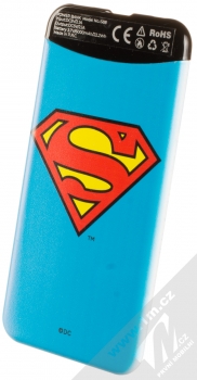 DC Comics Superman 001 Power Bank záložní zdroj 6000mAh s motivem modrá (blue) zezadu