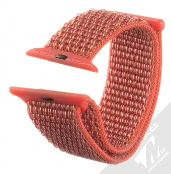 Devia Nylon Sport Band nylonový pásek na zápěstí pro Apple Watch 38mm, Watch 40mm, Watch 41mm oranžová (nectarine)