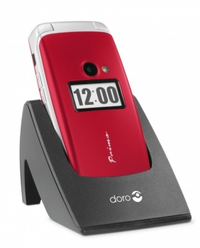 DORO PRIMO 413 červená (red) seniorský mobilní telefon, mobil, senior