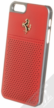 Ferrari Gran Turismo Berlinetta Leather ochranný kryt pro Apple iPhone 5, iPhone 5S, iPhone SE (FEGTBGHCPSERE) červená (red)
