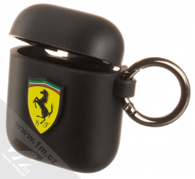Ferrari Scuderia Silicone Case silikonové pouzdro pro sluchátka Apple AirPods (FESACCSILSHBK) černá (black)