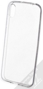 Forcell Crystal Glitter třpytivý ochranný kryt pro Huawei Y5 (2019), Honor 8S průhledná střírná (transparent silver)