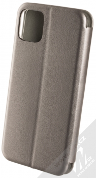 Forcell Elegance Book flipové pouzdro pro Apple iPhone 11 Pro Max kovově šedá (steel) zezadu