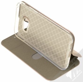 Forcell Elegance Book flipové pouzdro pro Samsung Galaxy A5 (2017) kovově šedá (steel) stojánek