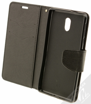 Forcell Fancy Book flipové pouzdro pro Nokia 3 černá (black) otevřené