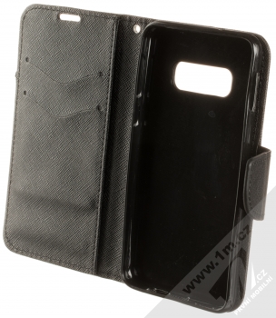Forcell Fancy Book flipové pouzdro pro Samsung Galaxy S10e černá (black) otevřené