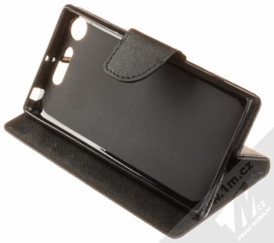 Forcell Fancy Book flipové pouzdro pro Sony Xperia XZ1 černá (black) stojánek